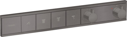 hansgrohe RainSelect thermostaat inbouw voor 4 functies, Brushed Black Chrome