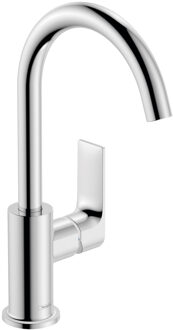 hansgrohe Rebris E 1-gats wastafelkraan 210 m. draaibare uitloop m. waste chroom 72576000