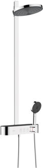 hansgrohe Regendouche set HansGrohe Pulsify S Showerpipe 2 Jets Met ShowerTablet Select 400 Chroom