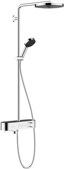 hansgrohe Regendouche set HansGrohe Pulsify S Showerpipe 260 1 Jet Met Badthermostaat ShowerTablet Select 400 Chroom