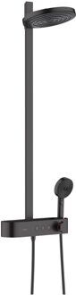 hansgrohe Regendouche set Pulsify S Showerpipe 2 Jets Met ShowerTablet Select 400 Mat Zwart
