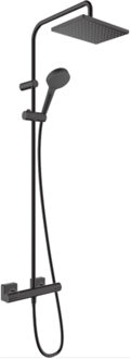 hansgrohe Regendouche set Vernis Shape Showerpipe 230 1 Jet met Douchethermostaat Mat Zwart