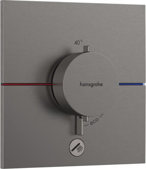 hansgrohe ShowerSelect Comfort E thermostaat inbouw voor 1 functie en extra uitgang, Brushed Black Chrome