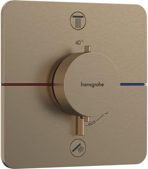 hansgrohe ShowerSelect Comfort Q thermostaat inbouw voor 2 functies met geïntergreerde zekerheidscombinatie volgens EN1717, Brushed Bronze