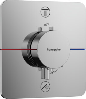 hansgrohe ShowerSelect Comfort Q thermostaat inbouw voor 2 functies met geïntergreerde zekerheidscombinatie volgens EN1717, chroom