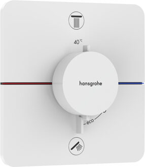 hansgrohe ShowerSelect Comfort Q thermostaat inbouw voor 2 functies met geïntergreerde zekerheidscombinatie volgens EN1717, mat wit