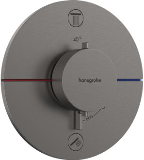 hansgrohe ShowerSelect Comfort S thermostaat inbouw voor 2 functies, Brushed Black Chrome