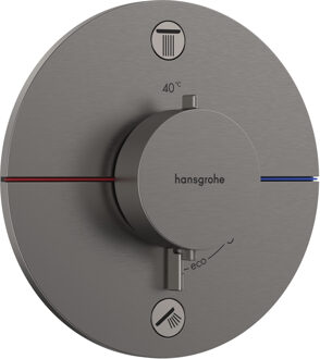hansgrohe ShowerSelect Comfort S thermostaat inbouw voor 2 functies, Brushed Black Chrome
