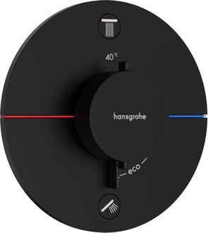 hansgrohe ShowerSelect Comfort S thermostaat inbouw voor 2 functies, mat zwart