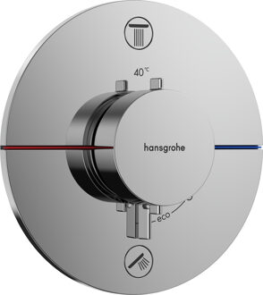 hansgrohe ShowerSelect Comfort S thermostaat inbouw voor 2 functies met geïntergreerde zekerheidscombinatie volgens EN1717, chroom