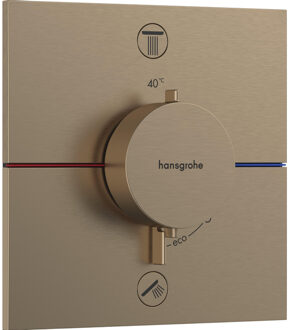 hansgrohe Showerselect thermostaat inbouw voor 2 functies brushed bronze 15572140 Bronze brushed