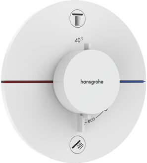 hansgrohe Showerselect thermostaat inbouw voor 2 functies matwit 15554700 wit mat
