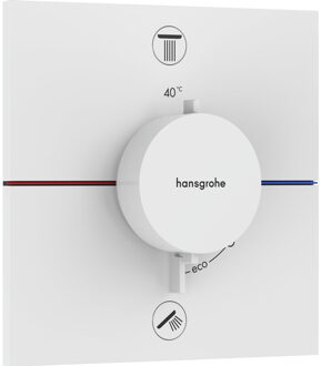 hansgrohe Showerselect thermostaat inbouw voor 2 functies matwit 15572700 wit mat