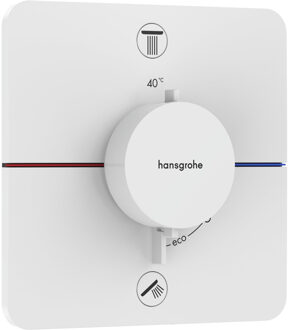hansgrohe Showerselect thermostaat inbouw voor 2 functies matwit 15583700 wit mat