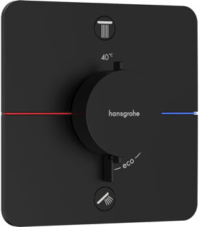 hansgrohe Showerselect thermostaat inbouw voor 2 functies matzwart 15583670 zwart mat