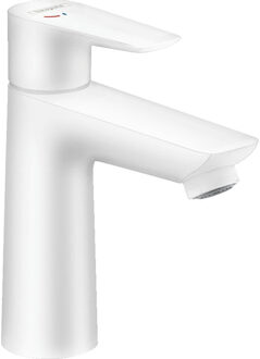 hansgrohe Talis E 1-gats wastafelkraan 110 CoolStart met waste mat wit