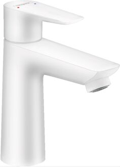 hansgrohe Talis E 1-gats wastafelkraan 110 CoolStart met waste mat wit