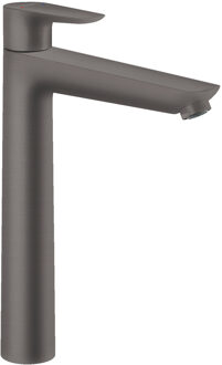 hansgrohe Talis e 1-gr wastafelmkr 240 zo/afvoer brushed black chr 71717340 Brushed black chroom