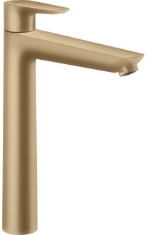 hansgrohe Talis e 1-gr wastafelmkr 240 zo/afvoer brushed bronze 71717140 Brons geborsteld
