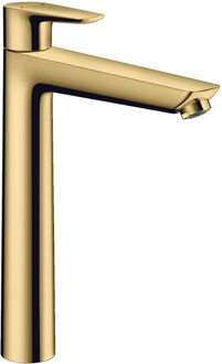 hansgrohe Talis E wastafelkraan verhoogd 240 met waste polished gold 71716990 Goud gepolijst