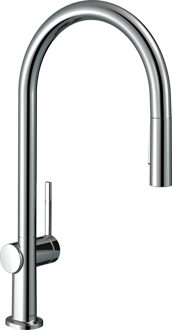 hansgrohe Talis M54 ééngreeps keukenmengkraan 210 met uittrekbare vuistdouche, 2 straalsoorten, EcoSmart chroom