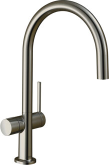 hansgrohe Talis M54 ééngreeps keukenmengkraan 220 met stopkraan voor vaatwasser, rvs look Stainless Steel Optic