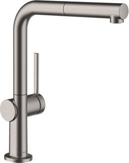 hansgrohe Talis M54 ééngreeps keukenmengkraan 270 met uittrekbare uitloop en sBox, Brushed Black Chrome