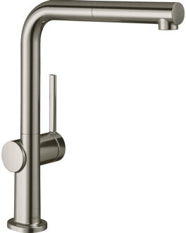 hansgrohe Talis M54 ééngreeps keukenmengkraan met draaibare en uittrekbare uitloop 29,6 cm, rvs