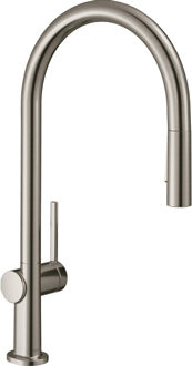 hansgrohe Talis M54 ééngreeps keukenmengkraan met draaibare uitloop en uittrekbare vuistdouche 43,5 cm, rvs