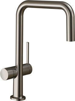 hansgrohe Talis M54 ééngreeps keukenmengkraan U 220 met stopkraan voor vaatwasser, rvs look Stainless Steel Optic