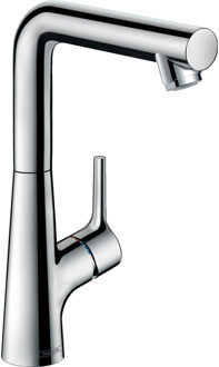 hansgrohe Talis S 1 gats wastafelkraan 210 120° draaibaar met waste chroom