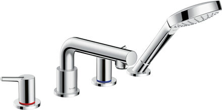 hansgrohe Talis S viergats badrandmengkraan afbouwdeel voor inbouwdeel voor inbouwdeel 13244180, chroom