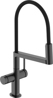 hansgrohe Talis Select M54 PowderSpray ééngreeps keukenkraan Semi-Pro 3jet, Brushed Black Chrome