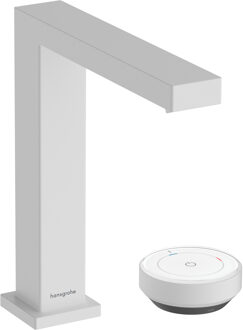 hansgrohe Tecturis E 2-gats wastafelkraan 150 CoolStart met waste, mat wit