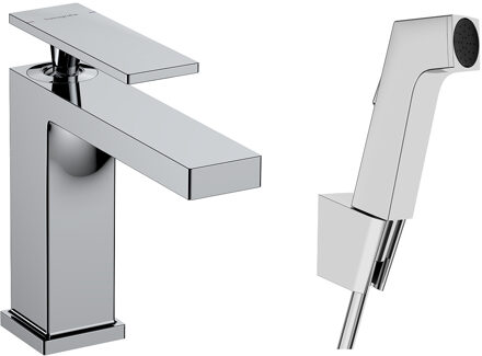 hansgrohe Tecturis E ééngreeps wastafelkraan 110 met bidet handdouche en doucheslang 160 cm, chroom