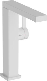 hansgrohe Tecturis E ééngreeps wastafelkraan 210 Fine CoolStart met draaibare uitloop en PushOpen afvoerplug, mat wit