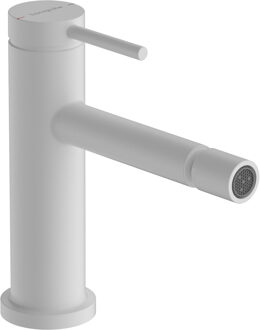 hansgrohe Tecturis S ééngreeps bidetkraan met PopUp trekwaste, mat wit