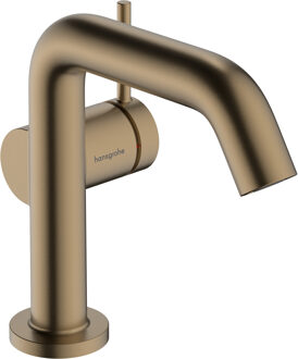 hansgrohe Tecturis S ééngreeps wastafelkraan 110 Fine CoolStart met afvoerplug, Brushed Bronze