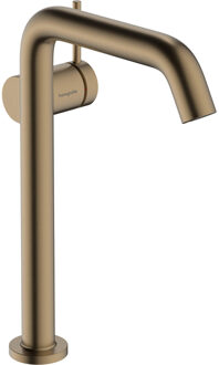 hansgrohe Tecturis S ééngreeps wastafelkraan 240 Fine CoolStart voor waskommen, zonder waste, Brushed Bronze