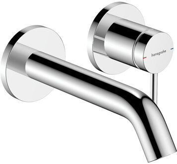 hansgrohe Tecturis S ééngreeps wastafelkraan inbouw voor wandmontage, met uitloop 16,5 cm, chroom