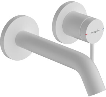 hansgrohe Tecturis Wastafelkraan Inbouw - mengkraan - rond - eengreeps - 16.5cm uitloop - mat wit 73350700