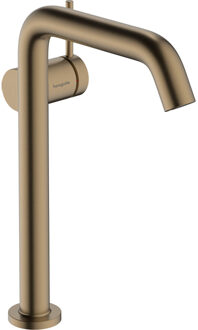 hansgrohe Tecturis Wastafelmengkraan - voor waskommen - zonder waste - 16.7cm uitloop - geborsteld brons 73372140 Bronze brushed