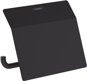 hansgrohe Toiletrolhouder Met Klep HansGrohe AddStoris Mat Zwart