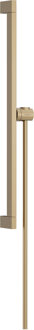 hansgrohe Unica glijstang E Puro 65 cm met easy slide schuifstuk en Isiflex doucheslang 160 cm, Brushed Bronze