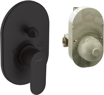 hansgrohe Vernis Blend badthermostaat complete set inbouw, mat zwart