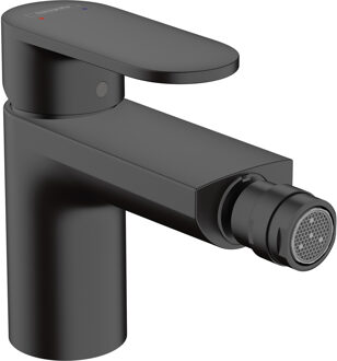 hansgrohe Vernis Blend ééngreeps bidetkraan met PopUp trekwaste (metaal), mat zwart