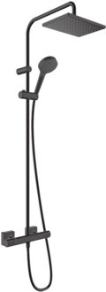 hansgrohe Vernis showerpipe met thermostaat ecosmart mat zwart 26097670 Zwart mat