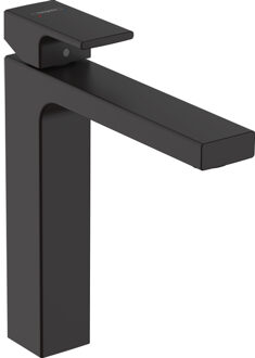 hansgrohe Vernis wastafelkraan 181 highriser zonder waste mat zwart 71591670 Zwart mat