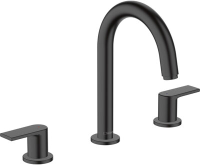 hansgrohe Vernis wastafelkraan met waste mat zwart 71563670 Zwart mat