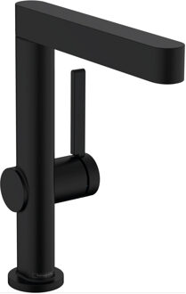 hansgrohe Wastafelmengkraan Finoris HansGrohe Eengreeps 230 Draaibare Uitloop Met PushOpen Waste Mat Zwart